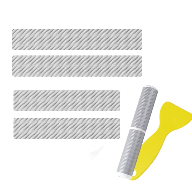 4pcs/Set Car Door Sill Strip PVC Anti-scratch Anti-dirt Protective Film(Carbon Fiber Gray) - HoMEdemic™ 