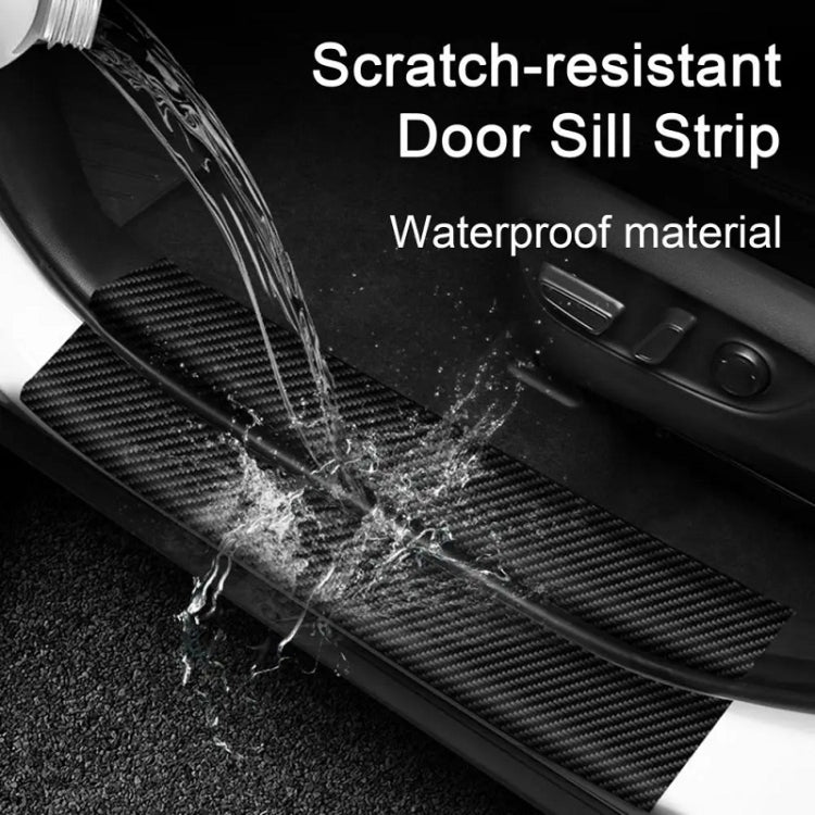 4pcs/Set Car Door Sill Strip PVC Anti-scratch Anti-dirt Protective Film(Carbon Fiber Black) - HoMEdemic™ 