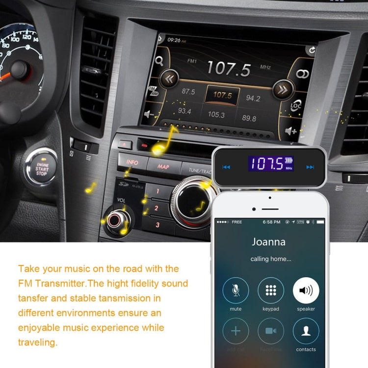 FM-01 3.5mm Music Audio FM Transmitter Mini Wireless Car MP3 Player - HoMEdemic™ 