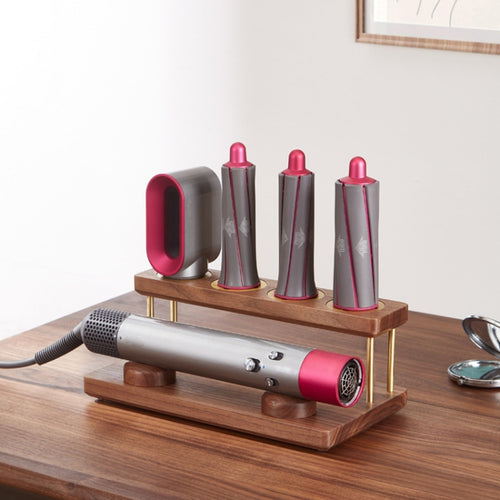 For Dyson Airwrap Walnut Storage Rack Countertop Bracket Organizer - HoMEdemic™ 