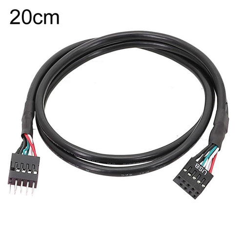 20cm Motherboard 9Pin USB2.0 Extension Cable 26AWG Double Shielded Cord - HoMEdemic™ 