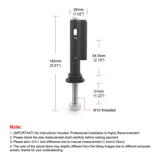 Lockable Anti-Theft Security Mounting Pin Set For MaxTrax MKII(Black) - HoMEdemic™ 