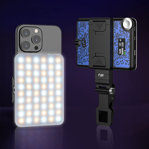 60 LEDs Rechargeable Clip Fill Light With Front & Back Clip Adjusted 3 Light Modes For Phone, Spec: A Type White - HoMEdemic™ 