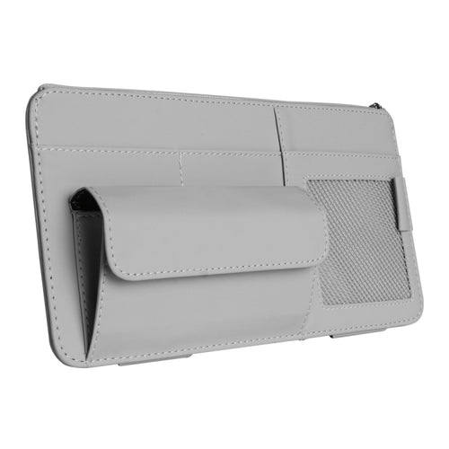 Multi-functional Car Sunshade Sunglasses ID Ticket Storage Bag Car Sun Visor Eyeglasses Case(Grey) - HoMEdemic™ 