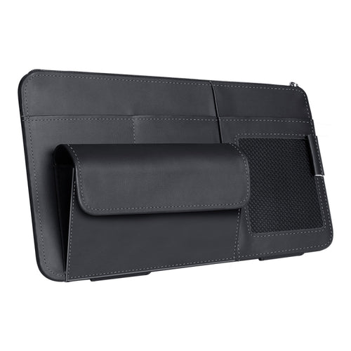 Multi-functional Car Sunshade Sunglasses ID Ticket Storage Bag Car Sun Visor Eyeglasses Case(Black) - HoMEdemic™ 