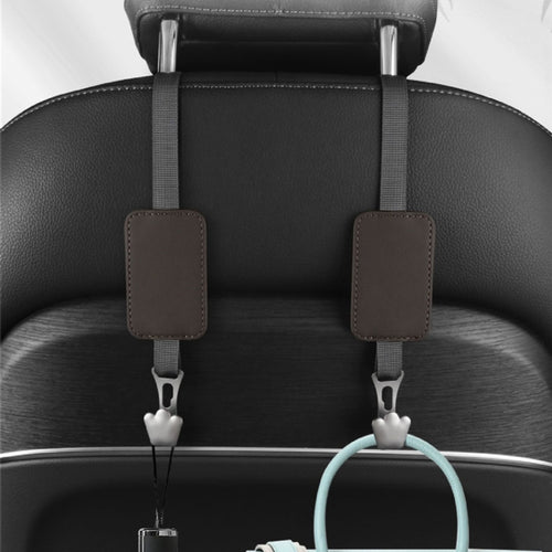 Car Seat Hook Multi-function Leather Seatback Hanger Car Interior Supplies(Grey) - HoMEdemic™ 