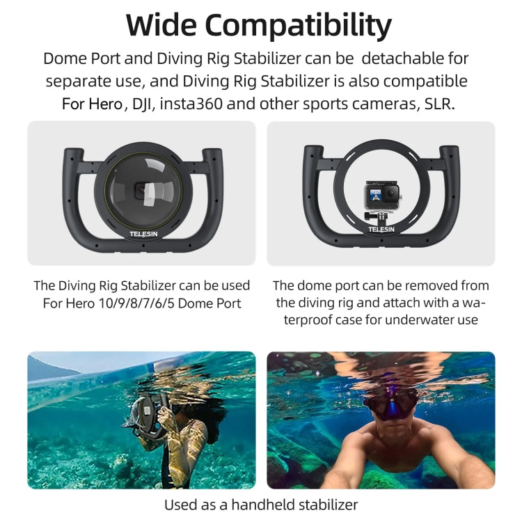 TELESIN  30M Waterproof Handheld Stabilizer Housing Case With Cold Shoe 1/4 Thread - HoMEdemic™ 