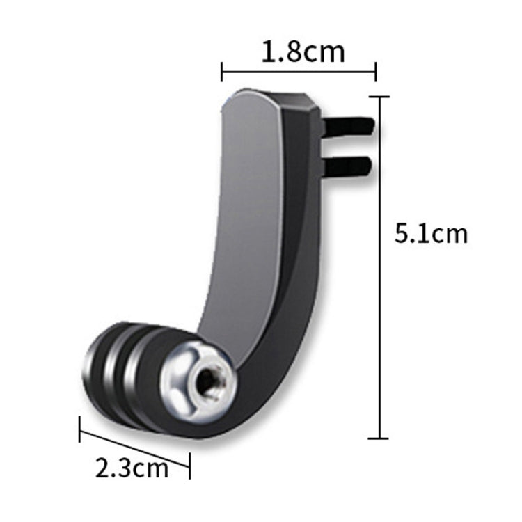 TELESIN Center Vertical Bend Arm Sports Camera Accessories For GoPro HERO11 Black / HERO9 Black / DJI Osmo Action 3 - HoMEdemic™ 