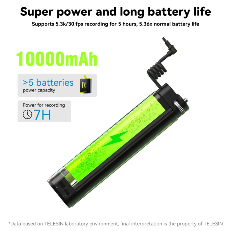 TELESIN Charging Selfie Stick 10000mah Power Bank Universal For Sports Camera & Smart Phone - HoMEdemic™ 