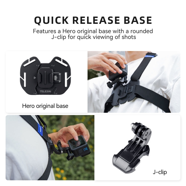 TELESIN  Chest Strap Mount Waistcoat Belt  Mount For Action Camera - HoMEdemic™ 