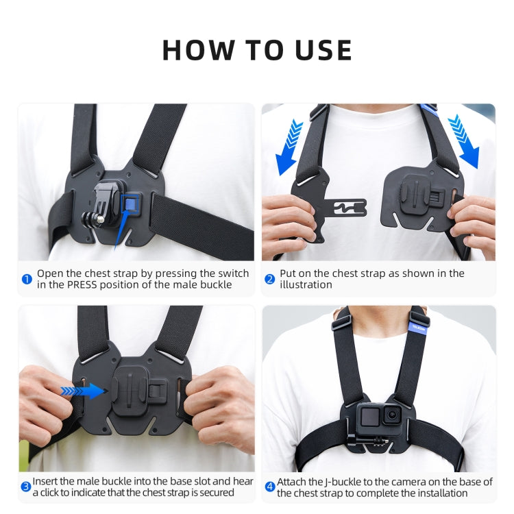 TELESIN  Chest Strap Mount Waistcoat Belt  Mount For Action Camera - HoMEdemic™ 