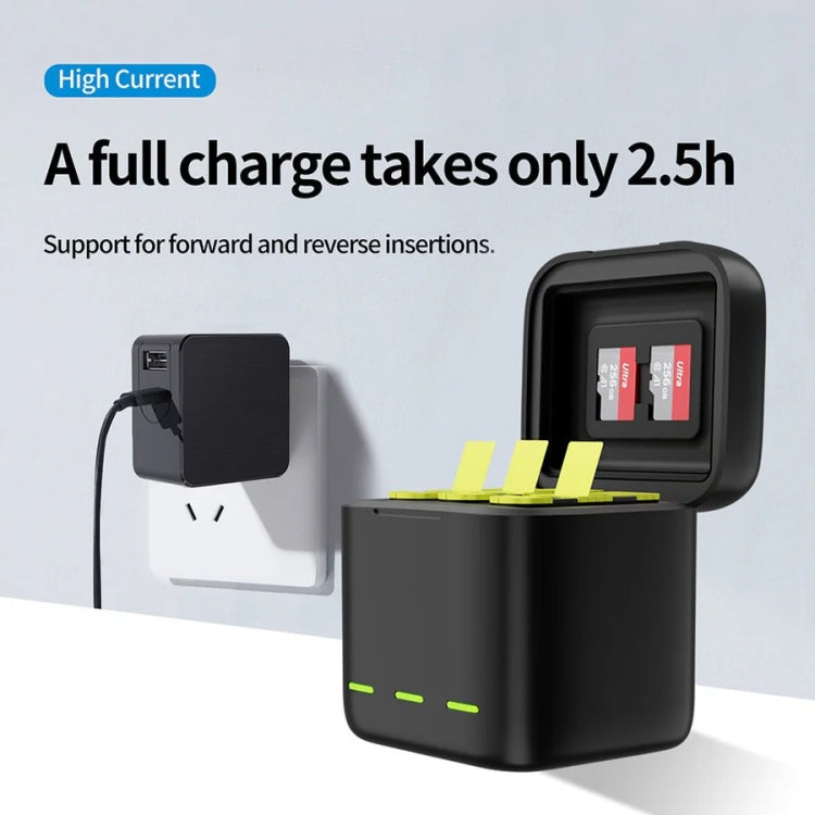 TELESIN GP-BCG-901 Storage Battery Charging Box For GoPro HERO12 Black / HERO11 Black / HERO10 Black / HERO9 Black(Single Charging Box) - HoMEdemic™ 