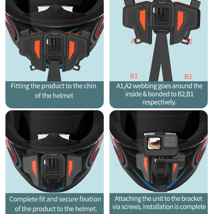 TELESIN GP-HBM-MT2 Universal Helmet Mount Holder For Sports Camera - HoMEdemic™ 