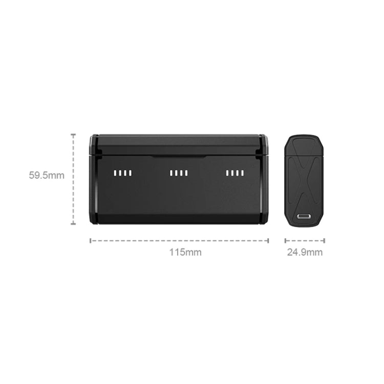 TELESIN GP-HPB-012 Pocket Multifunctional Storage Charging Box For GoPro HERO12 Black / HERO11 Black / HERO10 Black / HERO9 Black(Single Charging Box) - HoMEdemic™ 