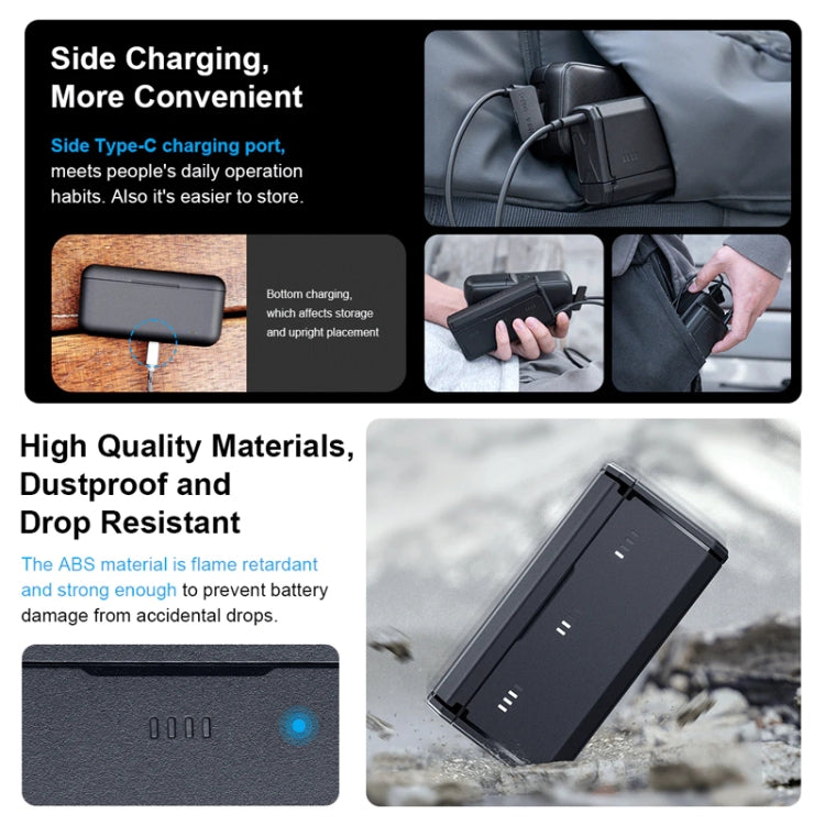 TELESIN GP-HPB-012 Pocket Multifunctional Storage Charging Box For GoPro HERO12 Black / HERO11 Black / HERO10 Black / HERO9 Black(Single Charging Box) - HoMEdemic™ 