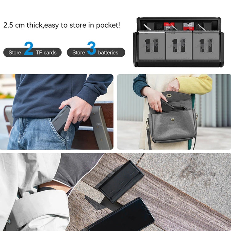 TELESIN GP-HPB-012 Pocket Multifunctional Storage Charging Box For GoPro HERO12 Black / HERO11 Black / HERO10 Black / HERO9 Black(Single Charging Box) - HoMEdemic™ 