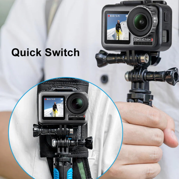 TELESIN GP-MTB-T02-BK Sports Camera Double Head J-Buckle Backpack Quick Release Conversion Accessory - HoMEdemic™ 