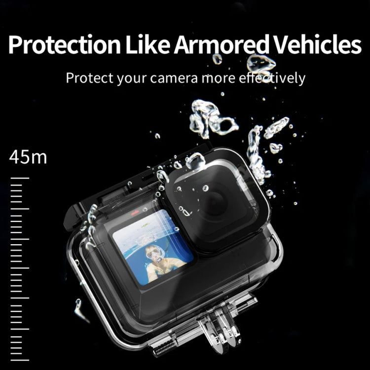 TELESIN GP-WTP-901 45m Diving Shell, For GoPro HERO12 Black / HERO11 Black / HERO10 Black / HERO9 Black Shell+Filter Set - HoMEdemic™ 