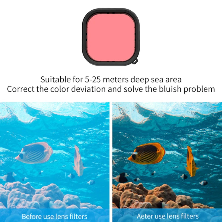 TELESIN GP-WTP-901 45m Diving Shell, For GoPro HERO12 Black / HERO11 Black / HERO10 Black / HERO9 Black Shell+Filter Set - HoMEdemic™ 