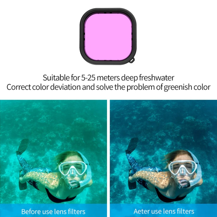 TELESIN GP-WTP-901 45m Diving Shell, For GoPro HERO12 Black / HERO11 Black / HERO10 Black / HERO9 Black Shell+Filter Set - HoMEdemic™ 