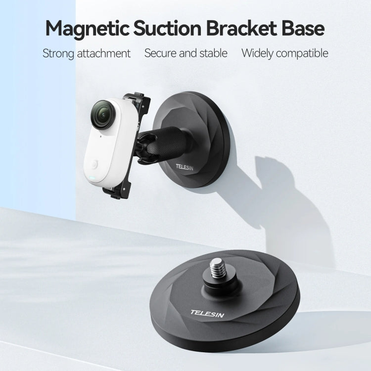 TELESIN Magnetic Base With 1/4 Inch Interface for DJI Pocket 3 / Insta360 Camera & Smart Phones Without Suction Cup Base - HoMEdemic™ 