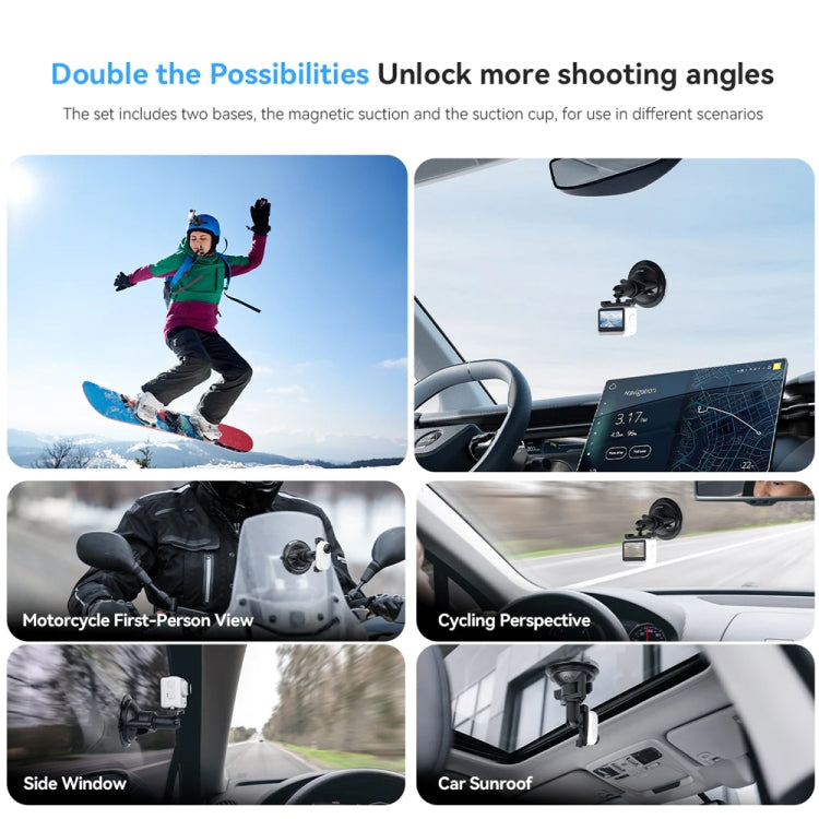 TELESIN Magnetic Base With 1/4 Inch Interface for DJI Pocket 3 / Insta360 Camera & Smart Phones Without Suction Cup Base - HoMEdemic™ 