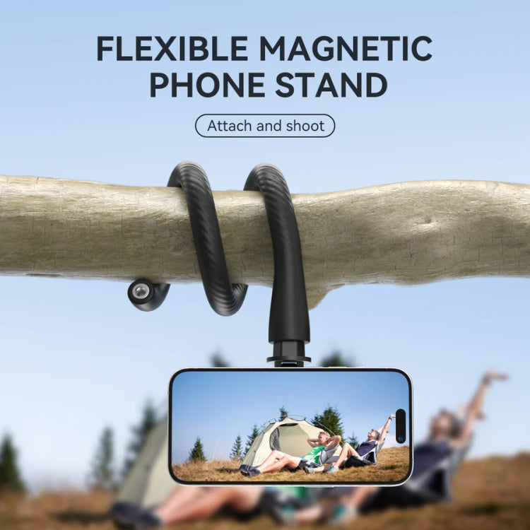 TELESIN P3-FM-01 Flexible Magnetic Fast Disassembly Magsafe Mobile Phone Bracket Sports Camera Entangled Fixed Holder(Blue) - HoMEdemic™ 