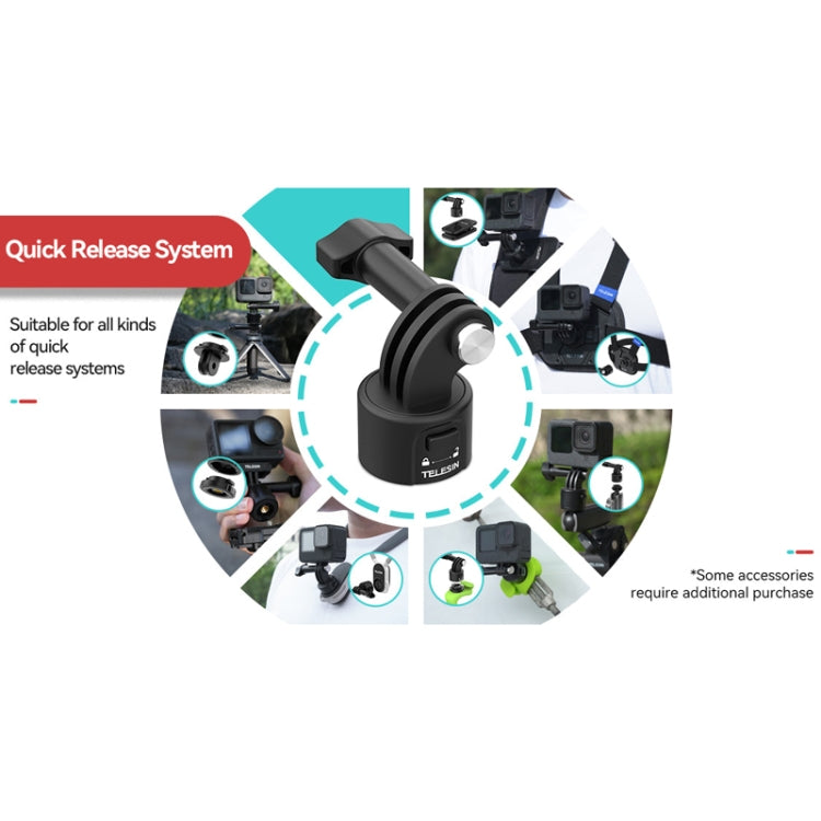 TELESIN Quick Release Universal Backpack Clip Magnetic Backpack Mounting Bracket - HoMEdemic™ 