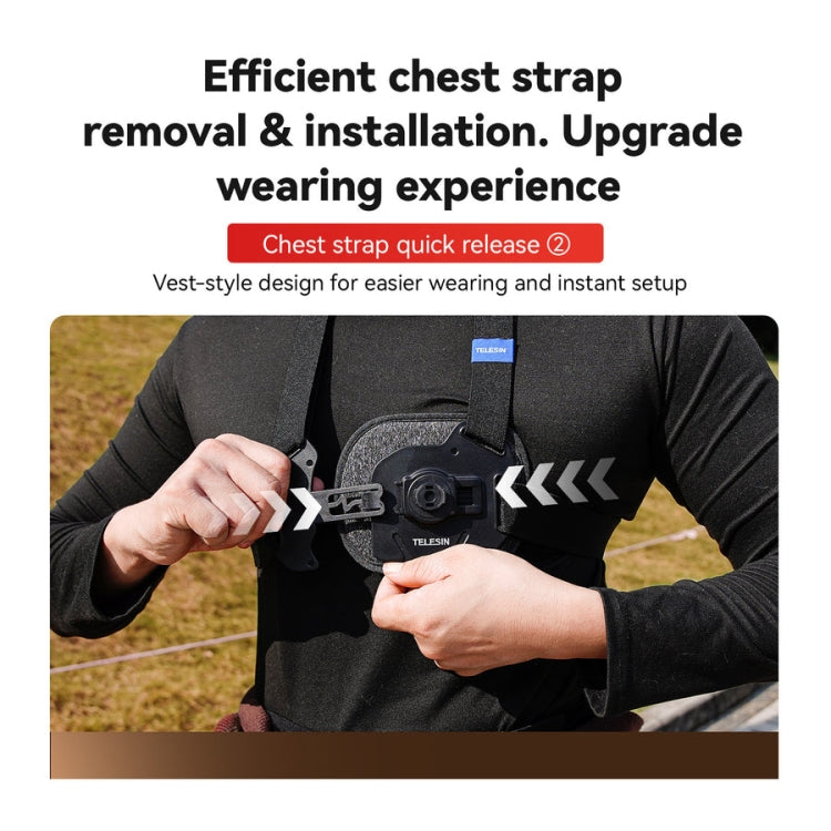 TELESIN S2-CGP-01 Quick-Release Vest Chest Strap Sports Camera Accessories - HoMEdemic™ 