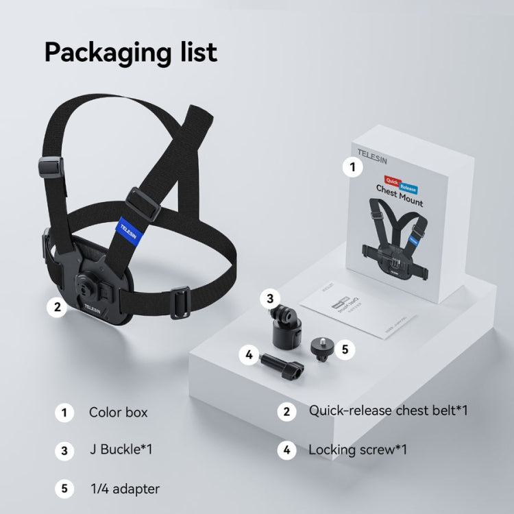 TELESIN S2-CGP-01 Quick-Release Vest Chest Strap Sports Camera Accessories - HoMEdemic™ 