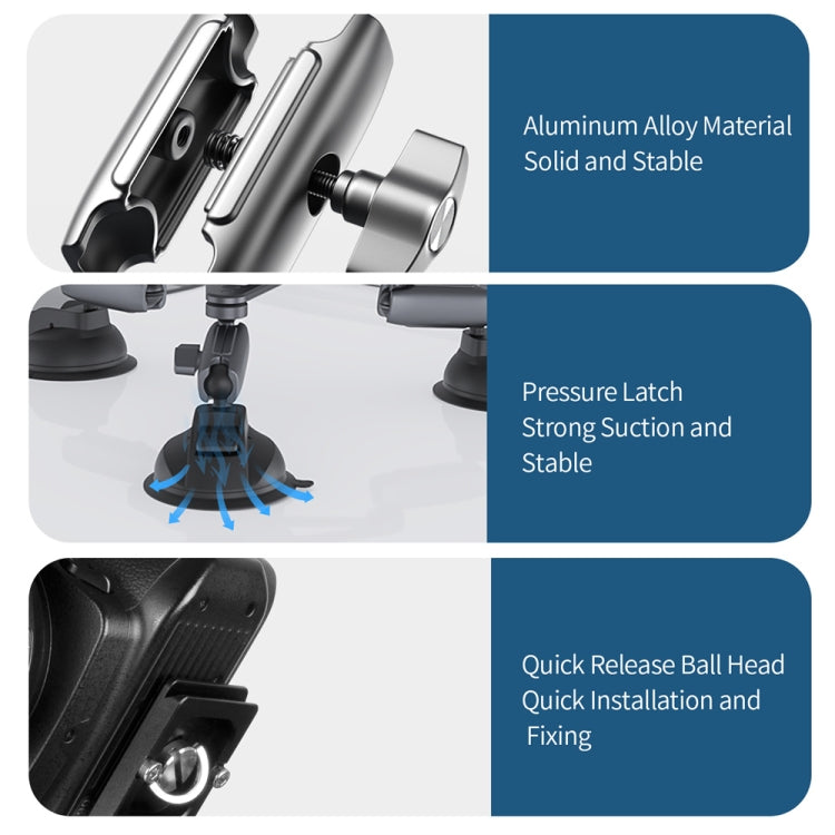 TELESIN Suction Cup Action Camera Tripod Mount for Car Holder Stand Bracket - HoMEdemic™ 