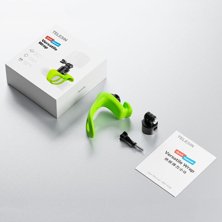 TELESIN TLQ-005 Elastic Quick Release Stand Multi-functional Fixed Silicone Strap Accessories(Green) - HoMEdemic™ 