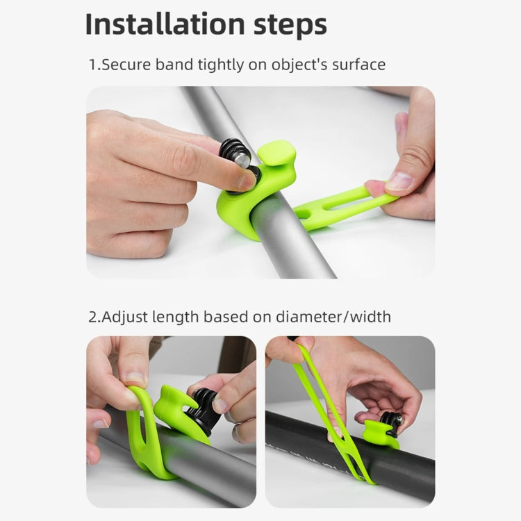 TELESIN TLQ-005 Elastic Quick Release Stand Multi-functional Fixed Silicone Strap Accessories(Grey) - HoMEdemic™ 