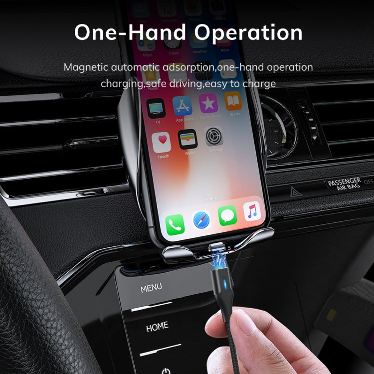 TOPK AM63 1m USB to 8 Pin Flat Magnetic Metal Connector Nylon Braided Magnetic Fast Charging Data Cable(Red) - HoMEdemic™ 