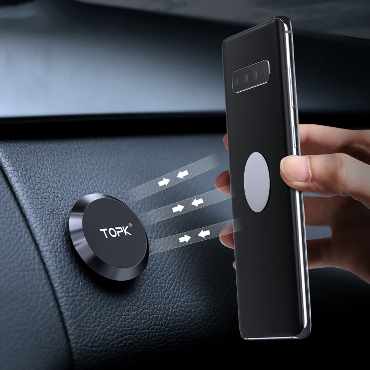 TOPK D21 Car Mobile Phone Holder Magnetic Universal In-car Phone Holder Stand(Black) - HoMEdemic™ 
