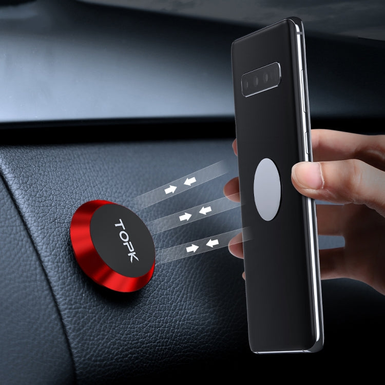 TOPK D21 Car Mobile Phone Holder Magnetic Universal In-car Phone Holder Stand(Red) - HoMEdemic™ 