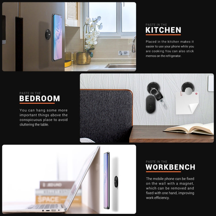 TOPK D21 Car Mobile Phone Holder Magnetic Universal In-car Phone Holder Stand(Red) - HoMEdemic™ 