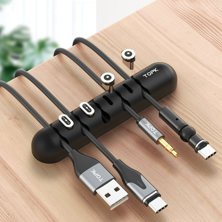 TOPK L35 Desktop Cable Organizer Data Cable Earphone Storage Cable Fixer Magnetic Head Storage Cable Organizer - HoMEdemic™ 