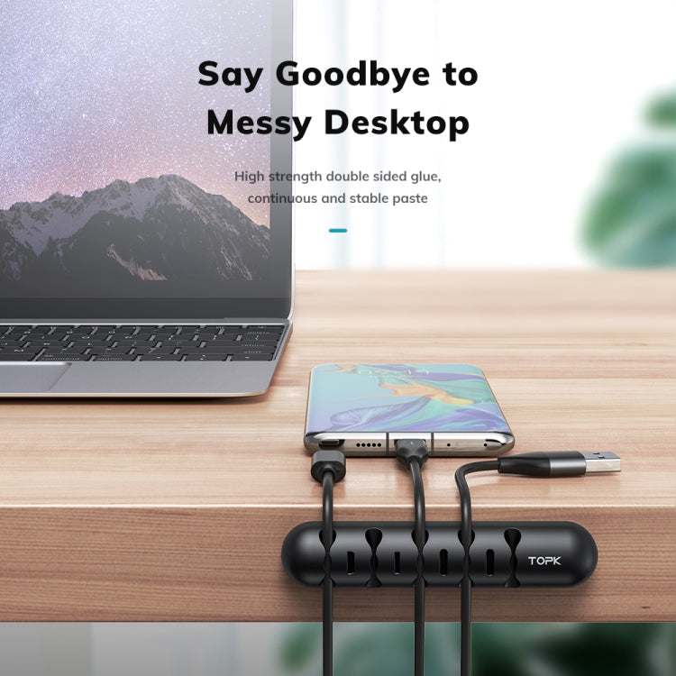 TOPK L35 Desktop Cable Organizer Data Cable Earphone Storage Cable Fixer Magnetic Head Storage Cable Organizer - HoMEdemic™ 
