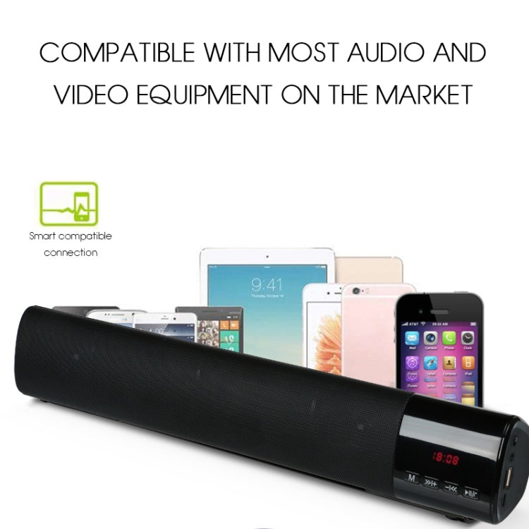 TOPROAD High Power 10W HIFI Portable Wireless Bluetooth Speaker Stereo Soundbar TF FM USB Subwoofer Column for Computer TV Phone(Black) - HoMEdemic™ 