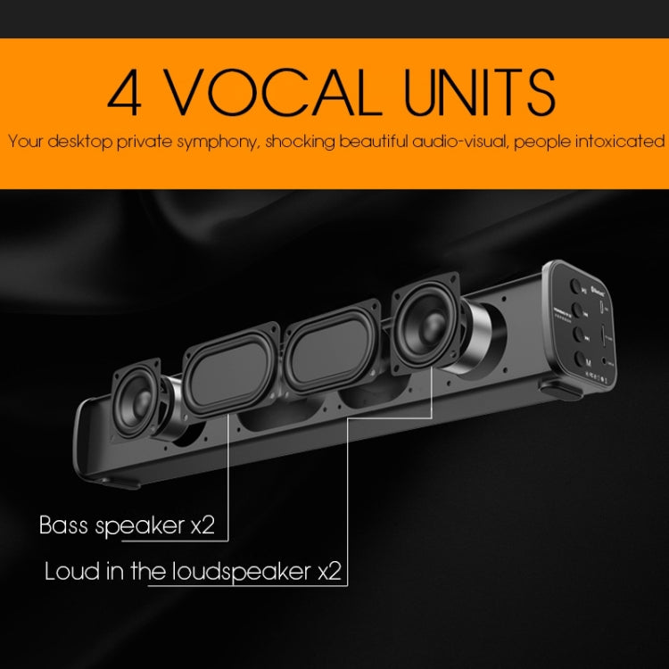 TOPROAD High Power 10W HIFI Portable Wireless Bluetooth Speaker Stereo Soundbar TF FM USB Subwoofer Column for Computer TV Phone(Gold) - HoMEdemic™ 