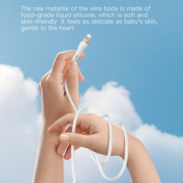 TOTU CB-2 Series USB to 8 Pin Aluminum Alloy Skin Feel Data Cable, Length:1m(White) - HoMEdemic™ 