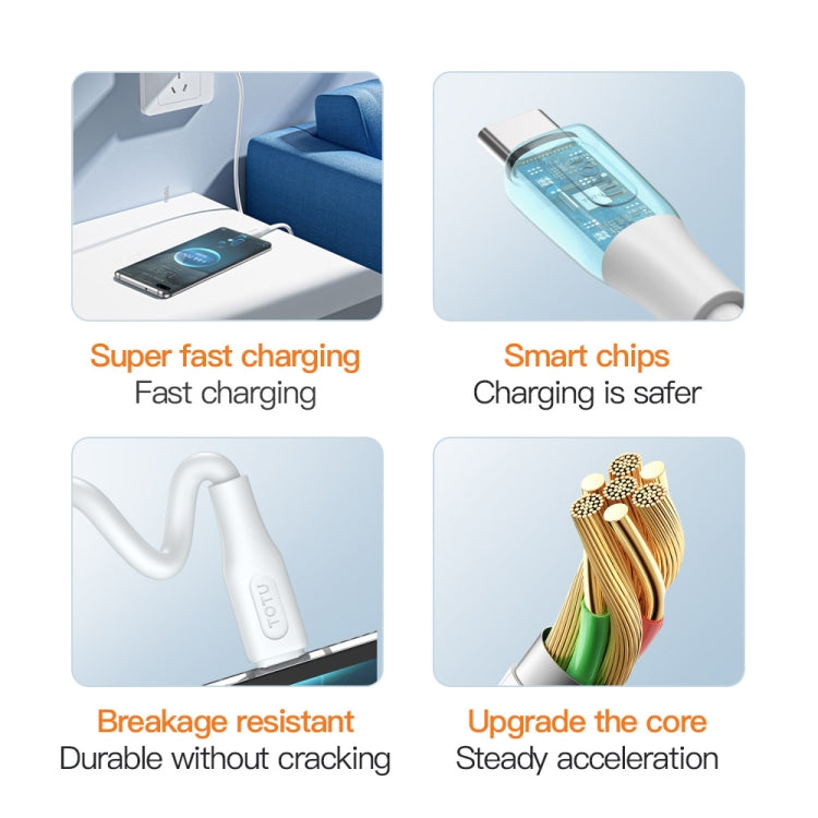 TOTU CB-4 Series USB to 8 Pin Fast Charge Data Cable, Length:1m(White) - HoMEdemic™ 