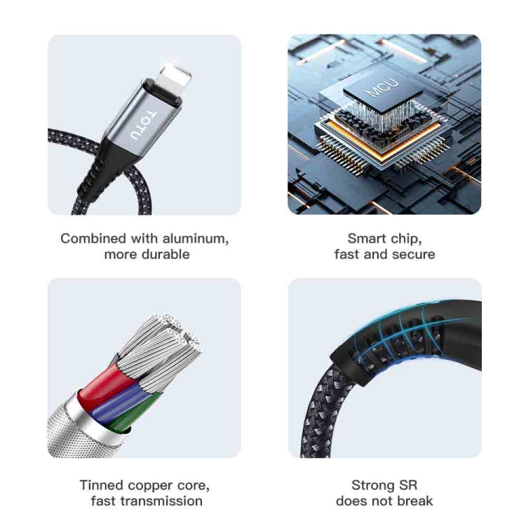 TOTU CB-5-L 15W USB to 8 Pin Data Cable, Length: 1m(Grey) - HoMEdemic™ 