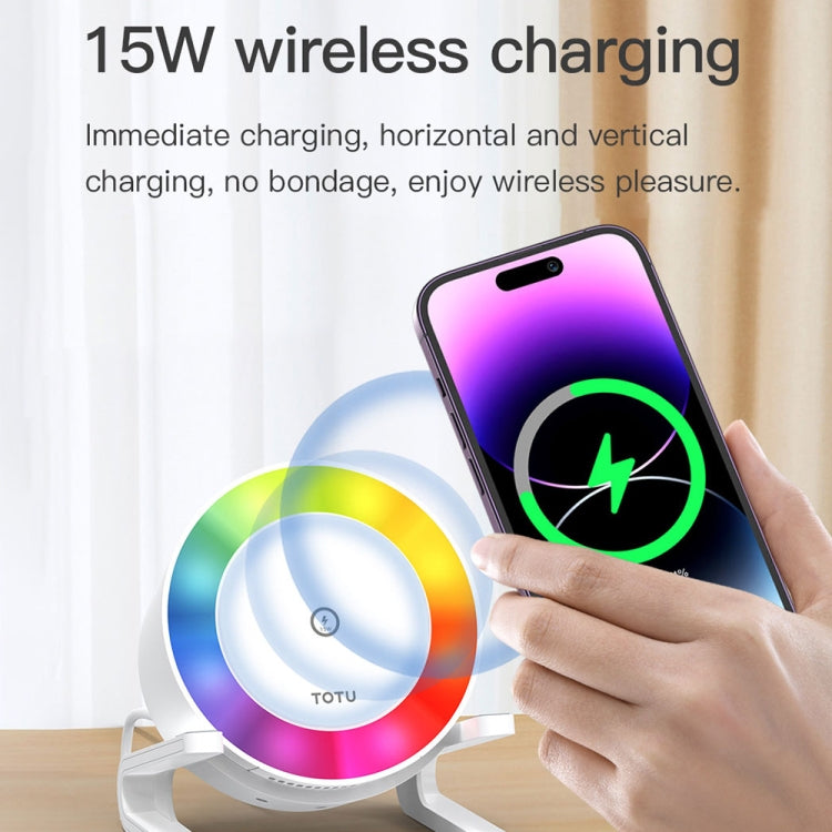 TOTU M6064Q 4 in 1 Multifunctional Wireless Charging Bluetooth Speaker(White) - HoMEdemic™ 