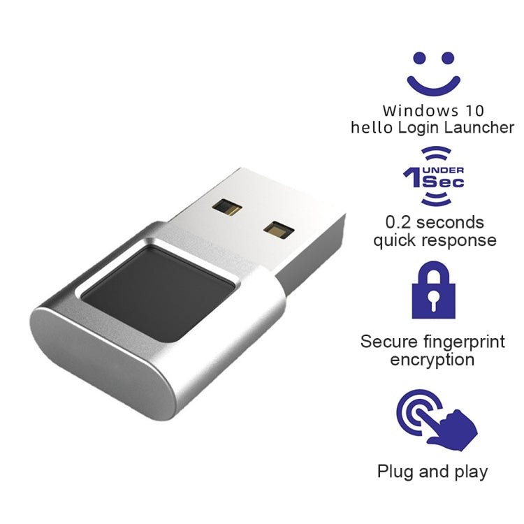 TRU8 Mini USB Fingerprint Reader Module for Windows 11 / 10 Hello Dongle - HoMEdemic™ 