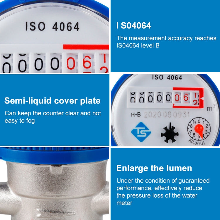 TS-S300E Household Mechanical Rotary-wing Cold Water Meter High-precision Pointer Digital Display Combination Water Meter - HoMEdemic™ 