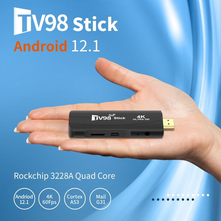 TV98 Rockchip 3228A Quad Core 4K HD Bluetooth Android TV Stick, RAM:2GB+16GB(US Plug) - HoMEdemic™ 