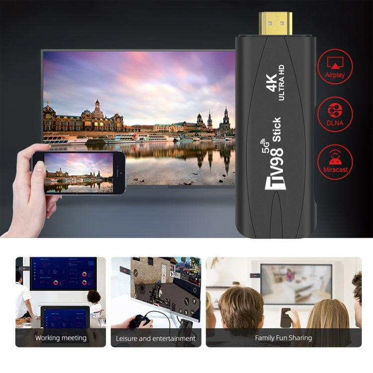 TV98 Rockchip 3228A Quad Core 4K HD Bluetooth Android TV Stick, RAM:2GB+16GB(US Plug) - HoMEdemic™ 