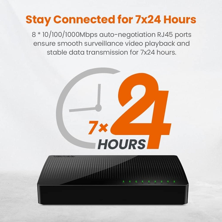 Tenda SG108 100/1000M Desktop Network Switch 8 Port Gigabit Desktop Switch Ethernet Switch LAN Hub(EU Plug) - HoMEdemic™ 